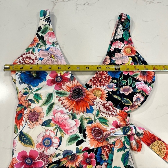 Johnny Was Floral Mirror & Evening Palace Wrap One Piece Swimsuit Sm - Picture 13 of 13